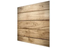 Banjado Schneidebretter|Herdabdeckungen<Herdabdeckplatte Glas 1 Teilig 60x52CM Schneidebrett Herdabdeckung Mit Motiv Holzplanken