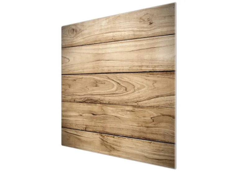 Banjado Schneidebretter|Herdabdeckungen<Herdabdeckplatte Glas 1 Teilig 60x52CM Schneidebrett Herdabdeckung Mit Motiv Holzplanken