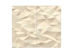 Online Banjado Herdabdeckplatte Glas 2 Teilig Je 30x52CM Schneidebrett Herdabdeckung Mit Motiv Steinwand 2