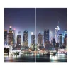 Sale Herdabdeckplatte Glas 2 Teilig Je 30x52CM Schneidebrett Herdabdeckung Mit Motiv Jahresringe Schneidebretter|Herdabdeckungen
