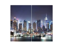 Sale Herdabdeckplatte Glas 2 Teilig Je 30x52CM Schneidebrett Herdabdeckung Mit Motiv Jahresringe Schneidebretter|Herdabdeckungen