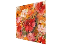 Banjado Schneidebretter|Herdabdeckungen<Herdabdeckplatte Glas 1 Teilig 60x52CM Schneidebrett Herdabdeckung Mit Motiv Fallende Blumen