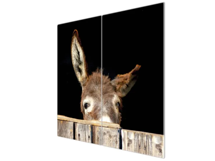Outlet Banjado Herdabdeckplatte Glas 2 Teilig Je 30x52CM Schneidebrett Herdabdeckung Mit Motiv Fuchs Relax