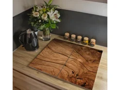 Sale Banjado Herdabdeckplatte Glas 2 Teilig Je 30x52CM Schneidebrett Herdabdeckung Mit Motiv Gräser