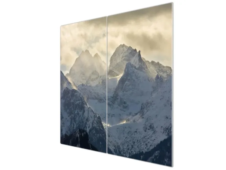 Online Banjado Herdabdeckplatte Glas 1 Teilig 60x52CM Schneidebrett Herdabdeckung Mit Motiv Grünes Muster