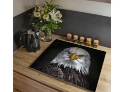 Online Banjado Herdabdeckplatte Glas 2 Teilig Je 30x52CM Schneidebrett Herdabdeckung Mit Motiv Adler