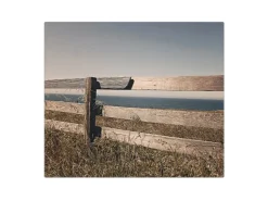 Banjado Schneidebretter|Herde<Herdabdeckplatte Glas 1 Teilig 60x52CM Schneidebrett Herdabdeckung Mit Motiv Zaun Am Meer