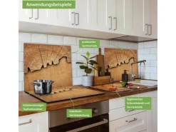Outlet Banjado Herdabdeckplatte Glas 2 Teilig Je 30x52CM Schneidebrett Herdabdeckung Mit Motiv Frosch