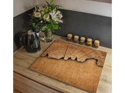 Outlet Banjado Herdabdeckplatte Glas 2 Teilig Je 30x52CM Schneidebrett Herdabdeckung Mit Motiv Frosch