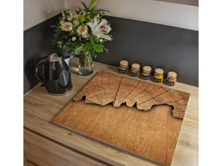Outlet Banjado Herdabdeckplatte Glas 2 Teilig Je 30x52CM Schneidebrett Herdabdeckung Mit Motiv Frosch