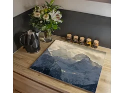 Sale Banjado Herdabdeckplatte Glas 1 Teilig 60x52CM Schneidebrett Herdabdeckung Mit Motiv Ready For Takeoff