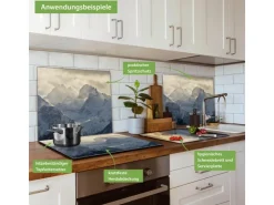 Sale Banjado Herdabdeckplatte Glas 1 Teilig 60x52CM Schneidebrett Herdabdeckung Mit Motiv Ready For Takeoff