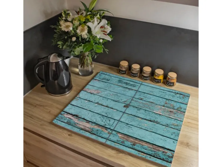 Outlet Herdabdeckplatte Glas 1 Teilig 60x52CM Schneidebrett Herdabdeckung Mit Motiv Pusteblume 3 Schneidebretter|Herdabdeckungen