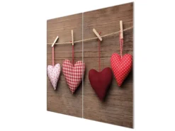 Sale Herdabdeckplatte Glas 2 Teilig Je 30x52CM Schneidebrett Herdabdeckung Mit Motiv Bambusholz Schneidebretter|Herdabdeckungen