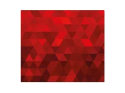 Banjado Schneidebretter|Herde<Herdabdeckplatte Glas 1 Teilig 60x52CM Schneidebrett Herdabdeckung Mit Motiv Dreiecke Rot