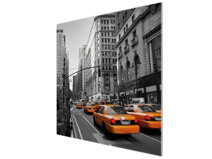 Banjado Herdabdeckplatte Glas 1 Teilig 60x52CM Schneidebrett Herdabdeckung Mit Motiv Business Day