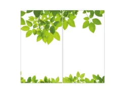 Outlet Banjado Herdabdeckplatte Glas 2 Teilig Je 30x52CM Schneidebrett Herdabdeckung Mit Motiv Roter Vorhang