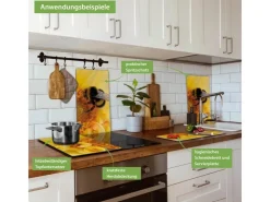 Sale Herdabdeckplatte Glas 1 Teilig 60x52CM Schneidebrett Herdabdeckung Mit Motiv Holz Herzen Schneidebretter|Herdabdeckungen