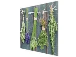 Sale Banjado Herdabdeckplatte Glas 1 Teilig 60x52CM Schneidebrett Herdabdeckung Mit Motiv Weisse Dreiecke