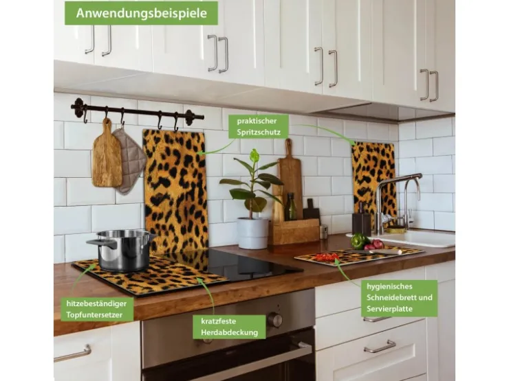 Outlet Herdabdeckplatte Glas 1 Teilig 60x52CM Schneidebrett Herdabdeckung Mit Motiv Bergsee Alpen Schneidebretter|Herdabdeckungen