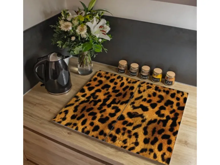 Outlet Herdabdeckplatte Glas 1 Teilig 60x52CM Schneidebrett Herdabdeckung Mit Motiv Bergsee Alpen Schneidebretter|Herdabdeckungen