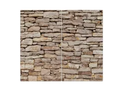 Outlet Banjado Herdabdeckplatte Glas 1 Teilig 60x52CM Schneidebrett Herdabdeckung Mit Motiv Baulücke