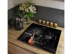 Sale Herdabdeckplatte Glas 2 Teilig Je 30x52CM Schneidebrett Herdabdeckung Mit Motiv Drei Hasen Schneidebretter|Herde