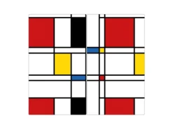 Banjado Schneidebretter|Herde<Herdabdeckplatte Glas 2 Teilig Je 30x52CM Schneidebrett Herdabdeckung Mit Motiv Rot Gelb Blau