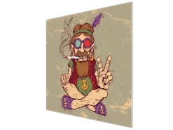 Sale Banjado Herdabdeckplatte Glas 1 Teilig 60x52CM Schneidebrett Herdabdeckung Mit Motiv Sitzendes Erdmännchen