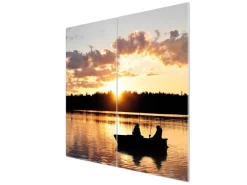 Outlet Herdabdeckplatte Glas 1 Teilig 60x52CM Schneidebrett Herdabdeckung Mit Motiv Muster Blätter Schneidebretter|Herdabdeckungen