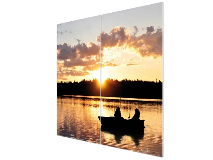 Outlet Herdabdeckplatte Glas 1 Teilig 60x52CM Schneidebrett Herdabdeckung Mit Motiv Muster Blätter Schneidebretter|Herdabdeckungen