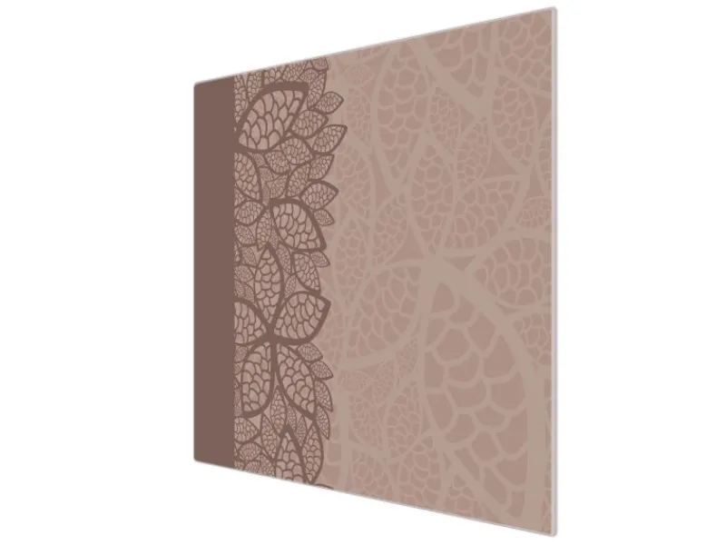 Outlet Herdabdeckplatte Glas 1 Teilig 60x52CM Schneidebrett Herdabdeckung Mit Motiv Muster Blätter Schneidebretter|Herdabdeckungen