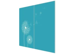 Banjado Herdabdeckplatte Glas 1 Teilig 60x52CM Schneidebrett Herdabdeckung Mit Motiv Historischer Postkasten