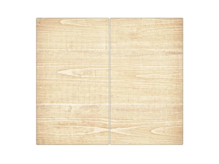 Banjado Schneidebretter|Herdabdeckungen<Herdabdeckplatte Glas 2 Teilig Je 30x52CM Schneidebrett Herdabdeckung Mit Motiv Bretter