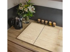Banjado Schneidebretter|Herdabdeckungen<Herdabdeckplatte Glas 2 Teilig Je 30x52CM Schneidebrett Herdabdeckung Mit Motiv Bretter