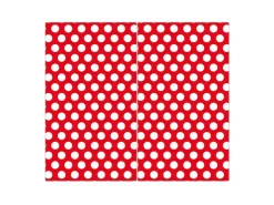 New Banjado Herdabdeckplatte Glas 2 Teilig Je 30x52CM Schneidebrett Herdabdeckung Mit Motiv Punkte Rot