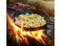Sale BBQ#BOSS Bratpfanne Gusseisen 31cm Gusseisenpfanne mit Doppelgriff und Ausgießer
