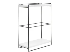 Discount Wandregal HxBxT 50x35x17cm Massiv-Holz Metall Industrial 2 Regalböden Hängeregal Regal Küchenregal Küchenregale
