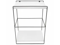 Discount Wandregal HxBxT 50x35x17cm Massiv-Holz Metall Industrial 2 Regalböden Hängeregal Regal Küchenregal Küchenregale