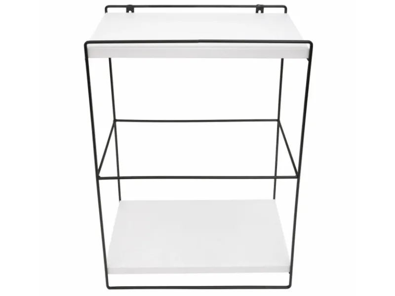 Discount Wandregal HxBxT 50x35x17cm Massiv-Holz Metall Industrial 2 Regalböden Hängeregal Regal Küchenregal Küchenregale
