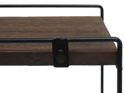 New Wandregal HxBxT 50x35x17cm Massiv-Holz Metall Industrial 2 Regalböden Hängeregal Regal Küchenregal Küchenregale
