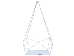 Outlet BERLINLODGE Wandregal HxBxT 44x23x11cm Metall Hängeregal Dekoregal Küchenregal Regal Weiß