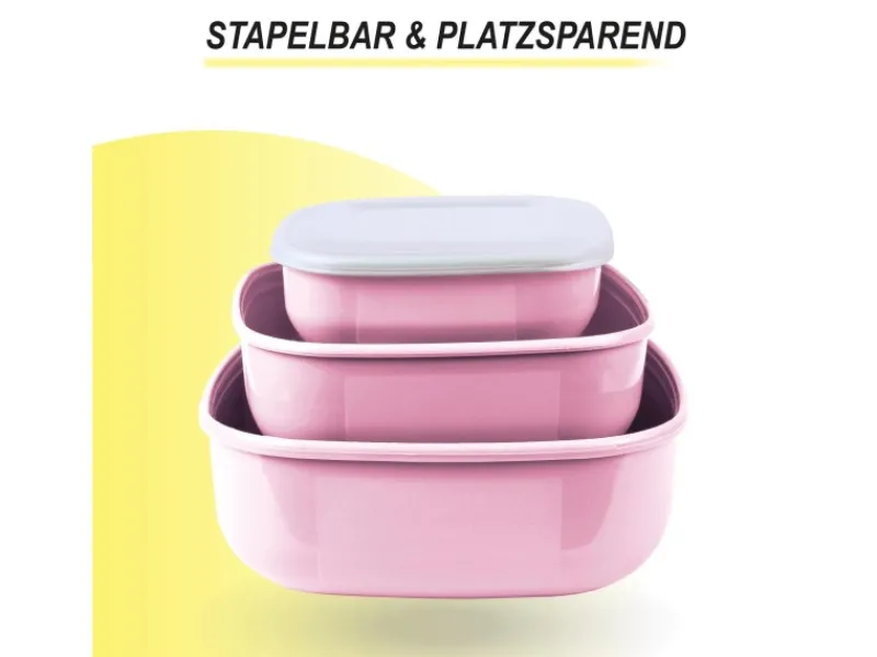 Online Vorratsdosen 9er Set Eckig Rosa 3 x 3er Vorratsdosen|Vorratsbehälter