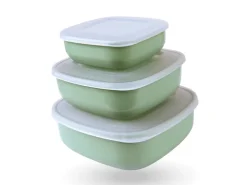 Outlet Bestgoodies Vorratsdosen 9er Set Eckig Grün 3 x 3er