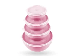 Bestgoodies Vorratsdosen|Vorratsbehälter<Vorratsdosen 12er Set Rund Rosa 3 x 4er