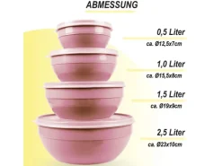 Sale Bestgoodies Vorratsdosen 6er Set Eckig Rosa 2 x 3er