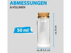 Sale Fläschchen Glas mit Korken 50ml 24er Pack Geschirr