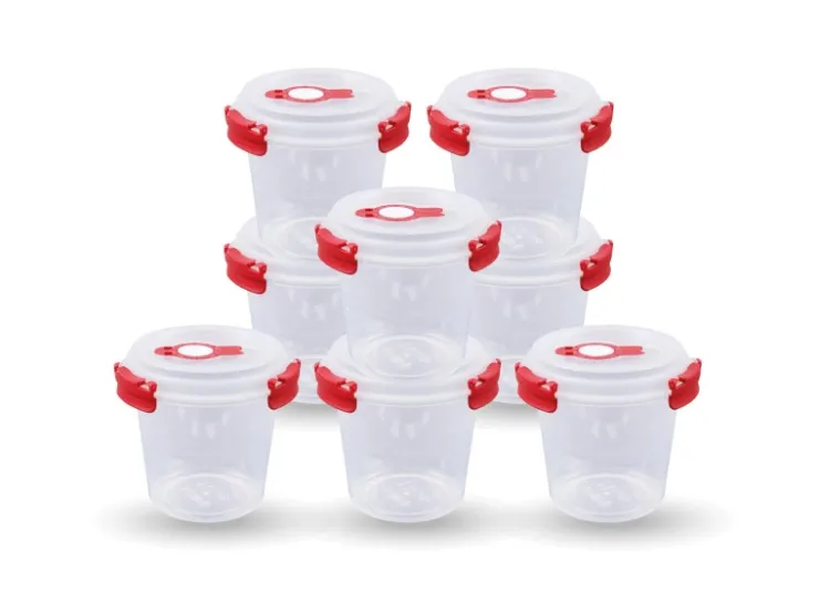 New Bestlivings Frischhaltebox 0,64L Joghurt Im Set Rot 8er Pack
