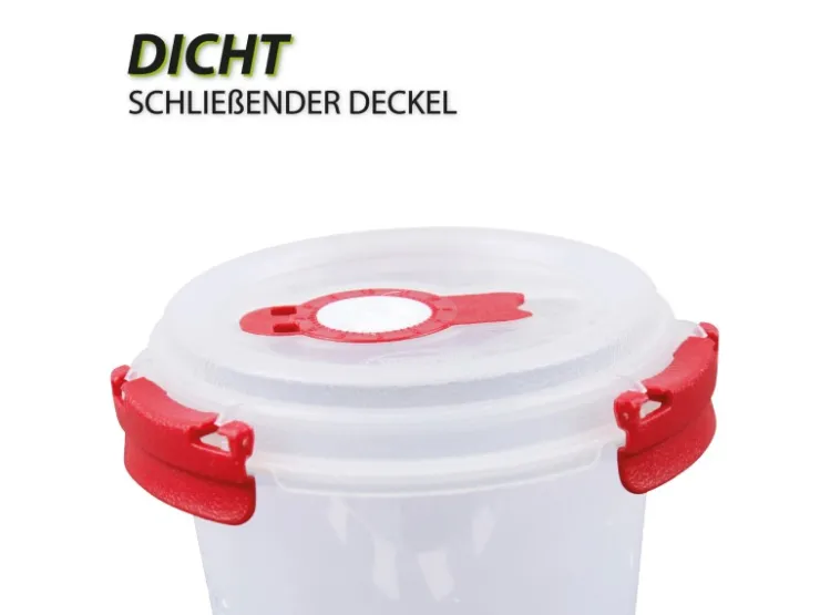 New Bestlivings Frischhaltebox 0,64L Joghurt Im Set Rot 8er Pack