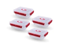 Outlet Bestlivings Frischhaltebox 0,9L Lunchbox Im Set Rot 4er Pack